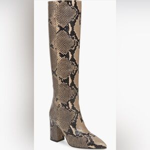 Paris Texas Knee-High Python embossed boots